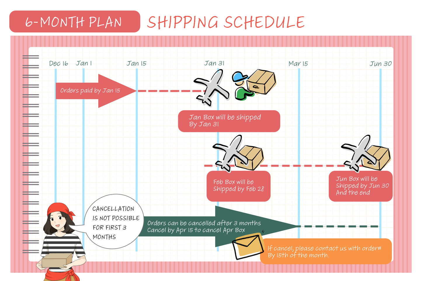 6 Month Subscription Plan ($43.5/mo, Save $27!) | IT'S OKASHI S